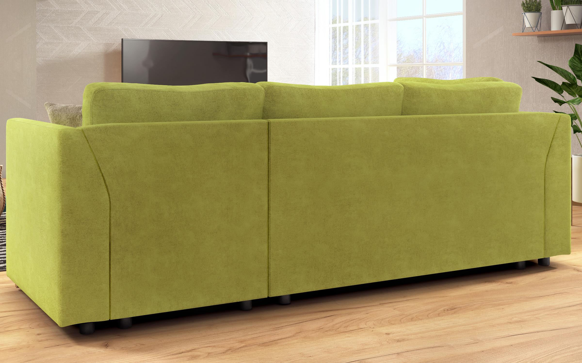Extendable corner sofa Toscana S, green + light brown  7